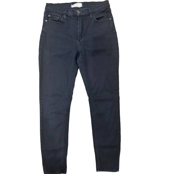 Free People Women's Skinny Ankle Jeans Black Wash Size 27 - Picture 2 of 12